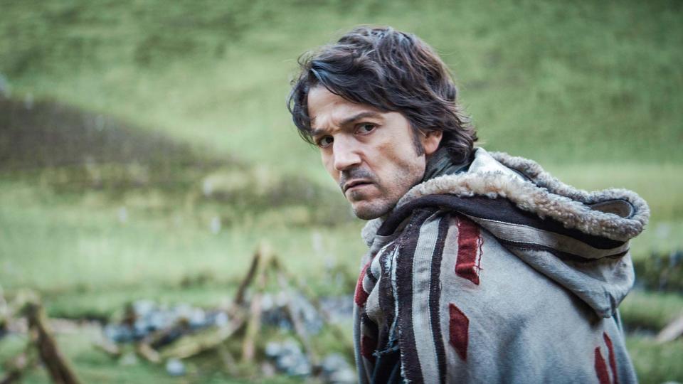 Diego Luna (as Cassian Andor) in a field in ANDOR