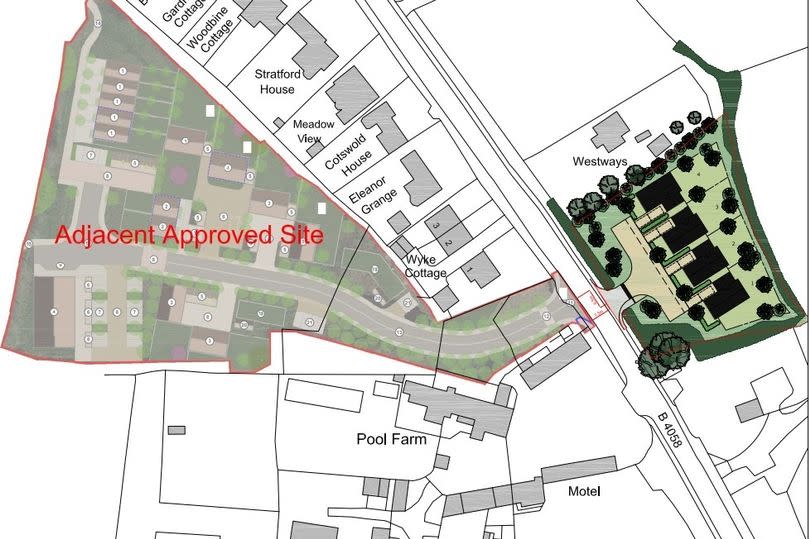 13 houses and a shop are planned for a site just over the road -Credit:Copyright Unknown