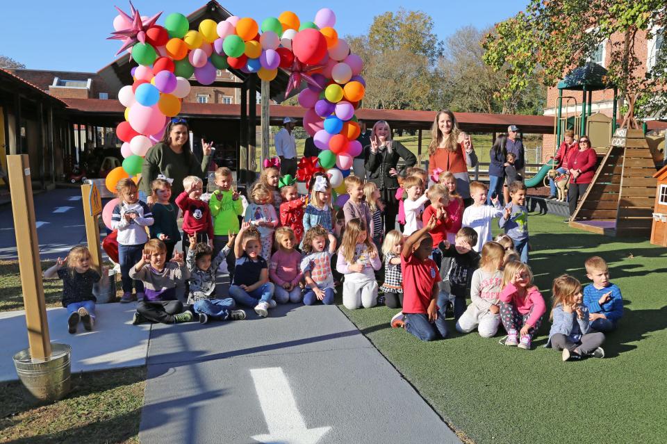 Northwestern State University’s Marie Shaw Dunn Child Development Center hosted a ribbon cutting for the school’s new trike track and track naming ceremony