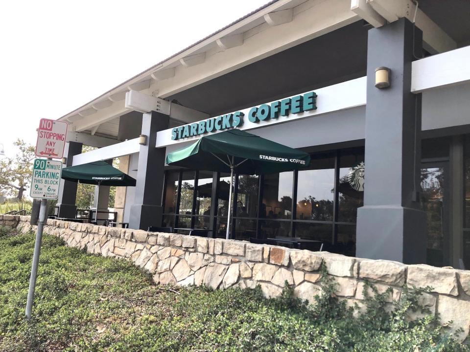 The exterior of a Starbucks store in Montecito