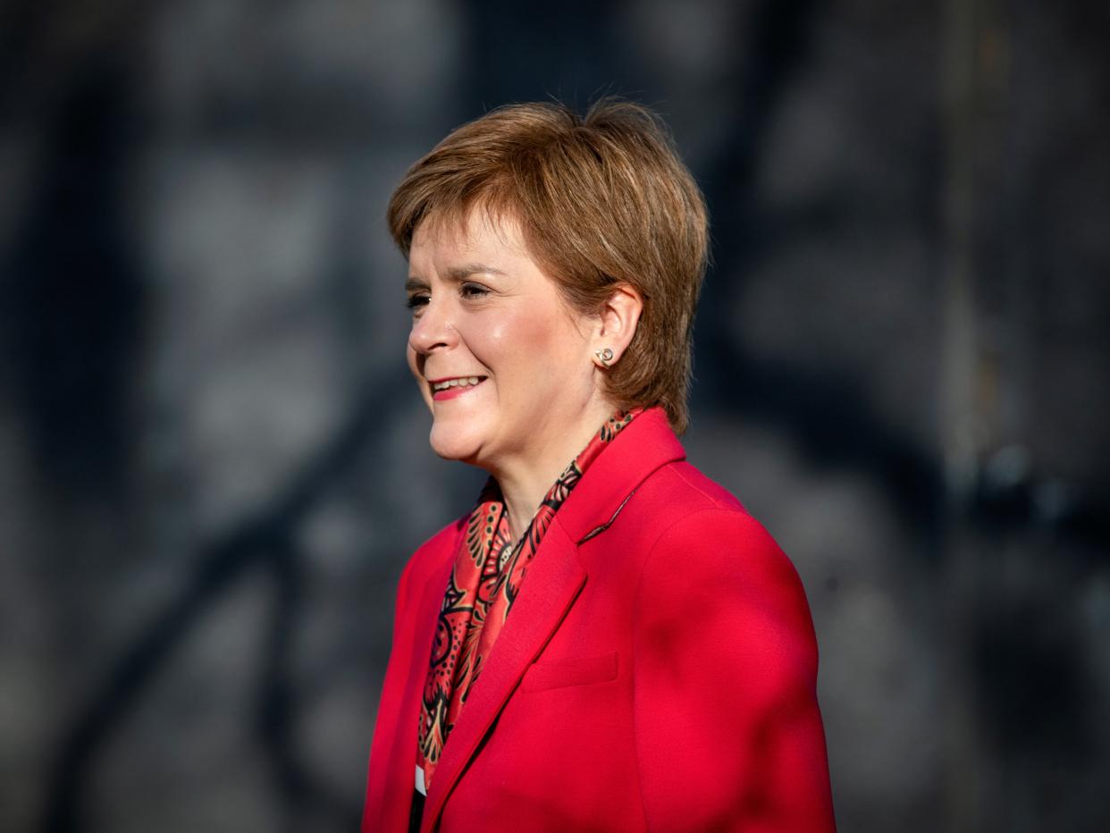 <p>Ms Sturgeon is expected to announce Scotland’s move into level 3 of coronavirus restrictions</p> (REUTERS)