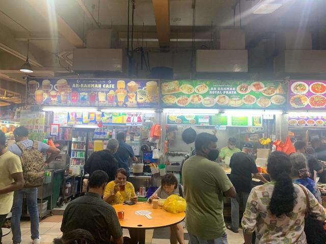 Ar-Rahman Cafe and Royal Prata: Crispy prata & murtabak stall selling  chendol durian drinks in Tekka Centre