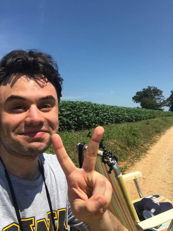 Daniel Mescon ventured to a soybean field in Kentucky for a prime view of an eclipse in 2017. This year he has at least five travel plans ready for a last-minute choice. Courtesy of Daniel Mescon