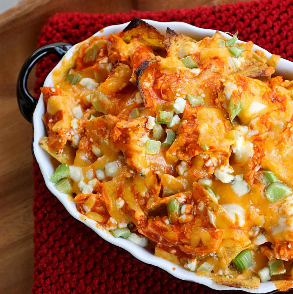 <strong>Get the <a href="http://www.the-girl-who-ate-everything.com/2011/02/buffalo-chicken-nachos.html">Buffalo Chicken Nachos recipe from The Girl Who Ate Everything</a></strong>