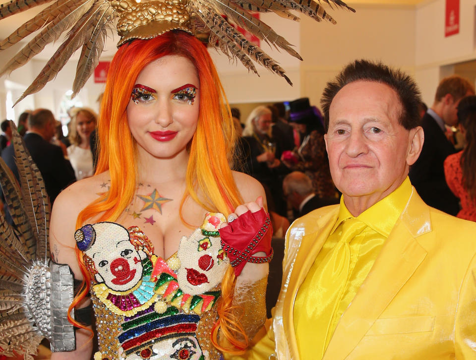 Gabi Grecko poses with her engagement ring after Geoffrey Edelsten proposed