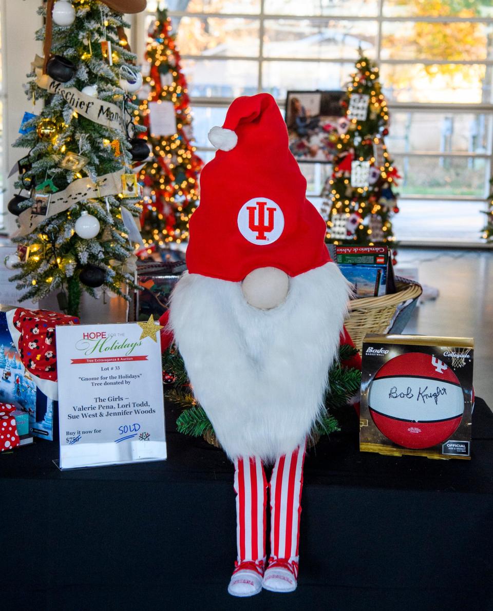 The "Gnome for the Holidays" tree donated by The Girls  (Valerie Pena, Lori Todd, Sue West and Jennifer Woods) was a popular tree at Hope for the Holidays Tree Extravaganza & Auction benefitting New Hope For Families at the Switchyard Park Pavilion on Nov. 18.