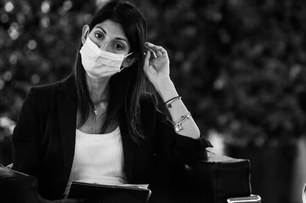 Virginia Raggi during the press conference for the presentation of the redevelopment project of Piazza dei Cinquecento, in Rome, Italy, on September 20, 2021. (Photo by Andrea Ronchini/NurPhoto via Getty Images) (Photo: NurPhoto via Getty Images)