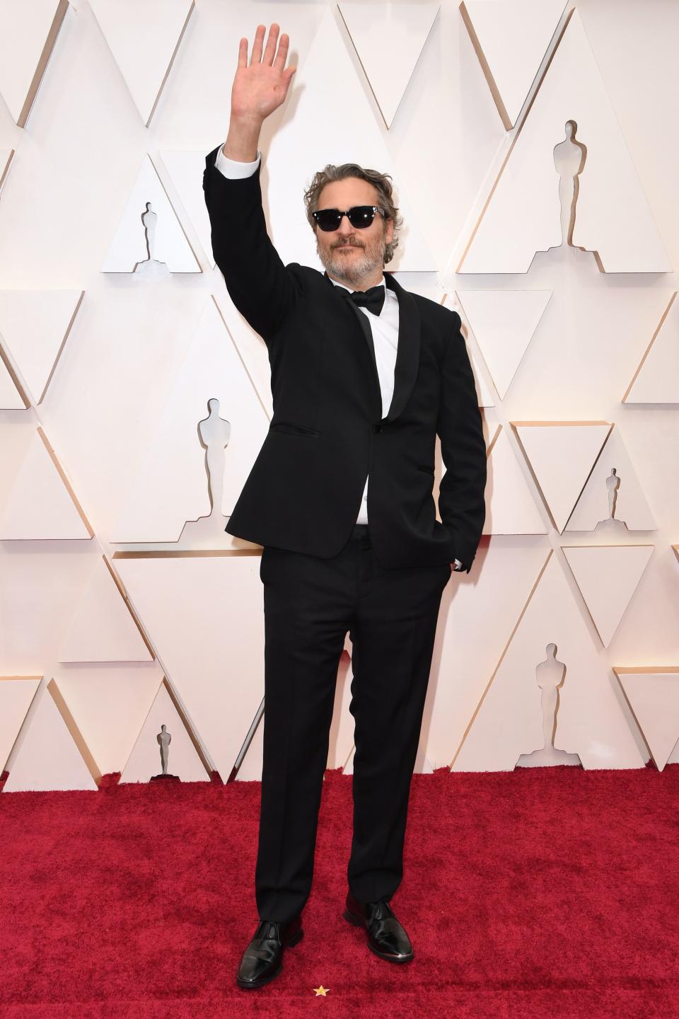 US actor Joaquin Phoenix arrives for the 92nd Oscars at the Dolby Theatre in Hollywood, California on February 9, 2020. (Photo by Robyn Beck / AFP) (Photo by ROBYN BECK/AFP via Getty Images)