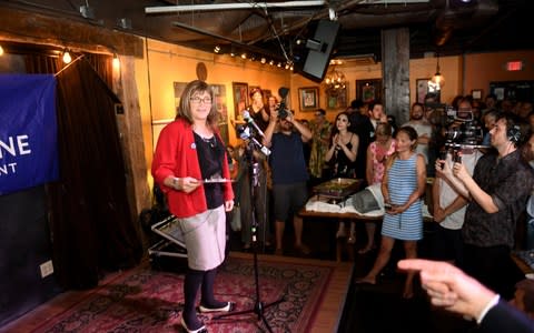 Ms Hallquist faces an uphill battle to beat the Republican incumbent - Credit: Reuters