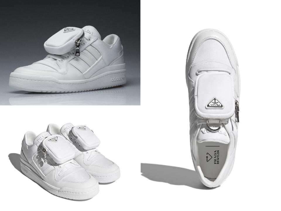 2022爆款小白鞋推薦2：adidas for Prada Re-Nylon Collection FORUM LOW鞋，NT$30,000！圖片來源/PRADA