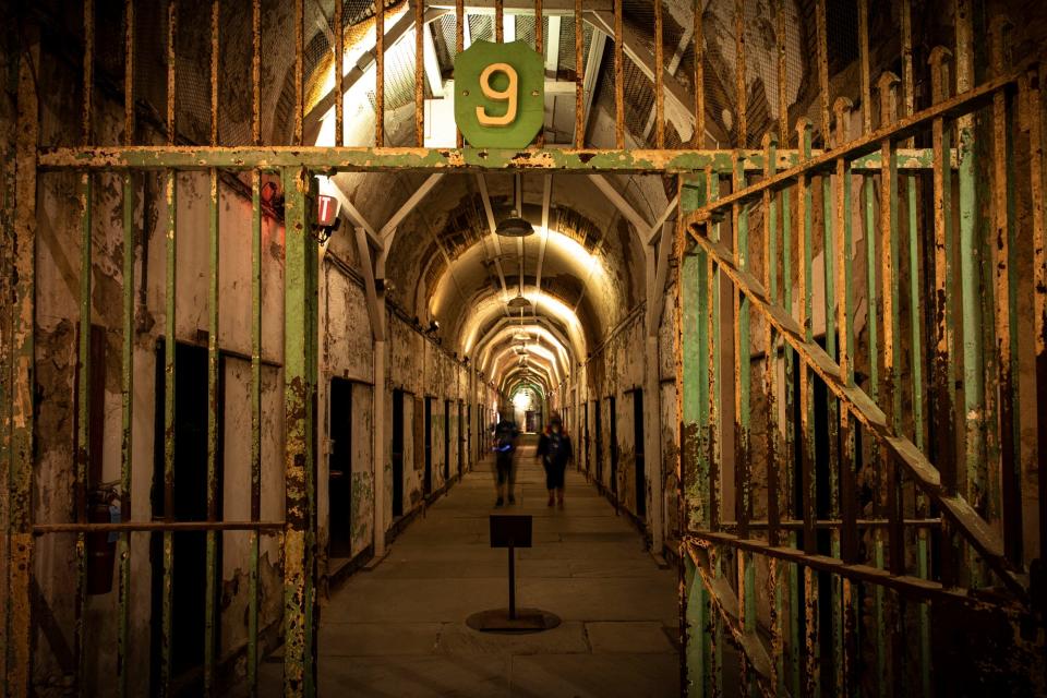 This is inside the Eastern State Penitentiary in downtown Philadelphia. The attraction has canceled its annual "Terror Behind the Walls" Halloween haunt this year due to COVID-19. As an alternative, the destination is offering limited night tours of the prison, which dates back nearly 200 years.