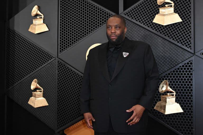 El rapero estadounidense Killer Mike llega a la 66ª edición anual de los premios Grammy en el Crypto.com Arena de Los Ángeles el 4 de febrero de 2024