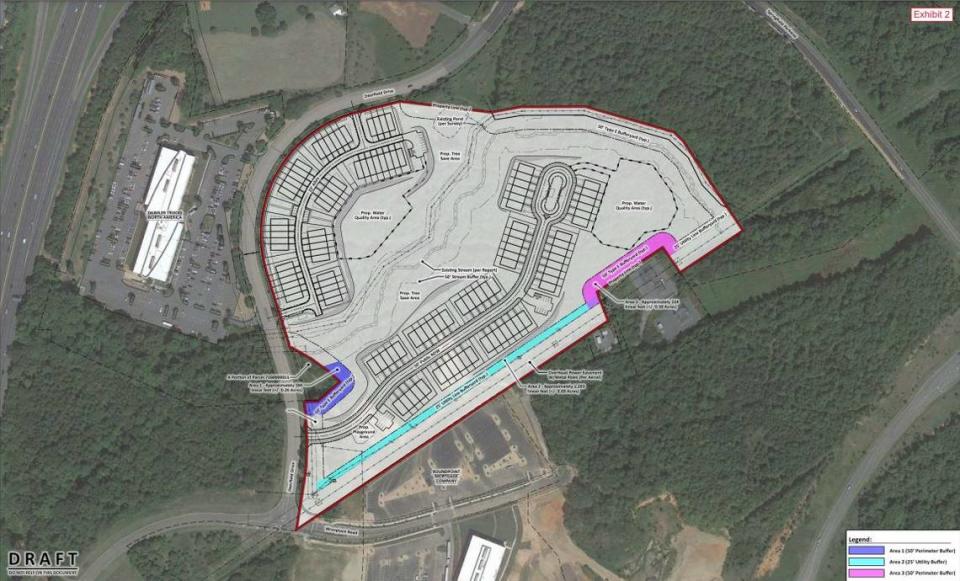 York County approved preliminary plans in 2023 for new town homes near the former Knights Stadium site in Fort Mill. The builder bought 30 acres there in February.