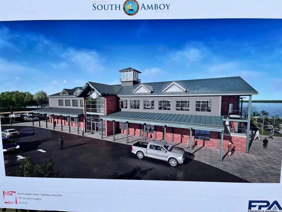 A rendering of the South Amboy ferry terminal.