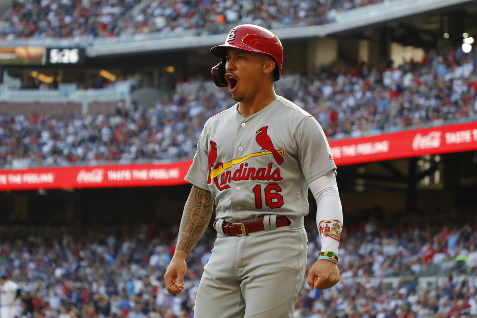 St. Louis Cardinals advanced to the NLCS after defeating the Atlanta Braves 13-1 in NLDS Game 5. (Photo by Kevin C. Cox/Getty Images)