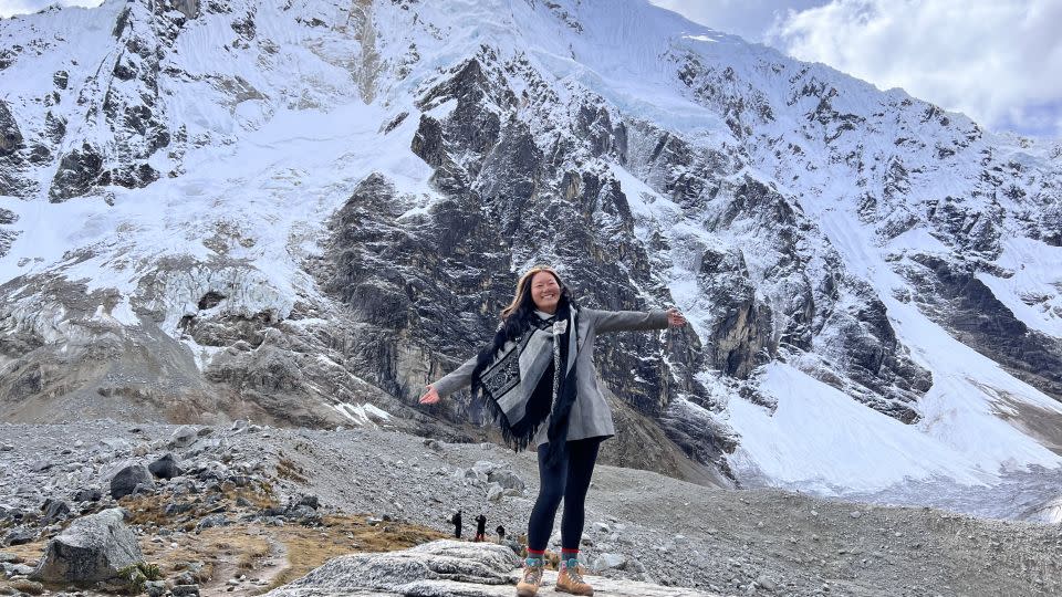Hu pictured at the Salkantay Pass en route to Machu Picchu, Peru, in June 2022. - Nicole Hu