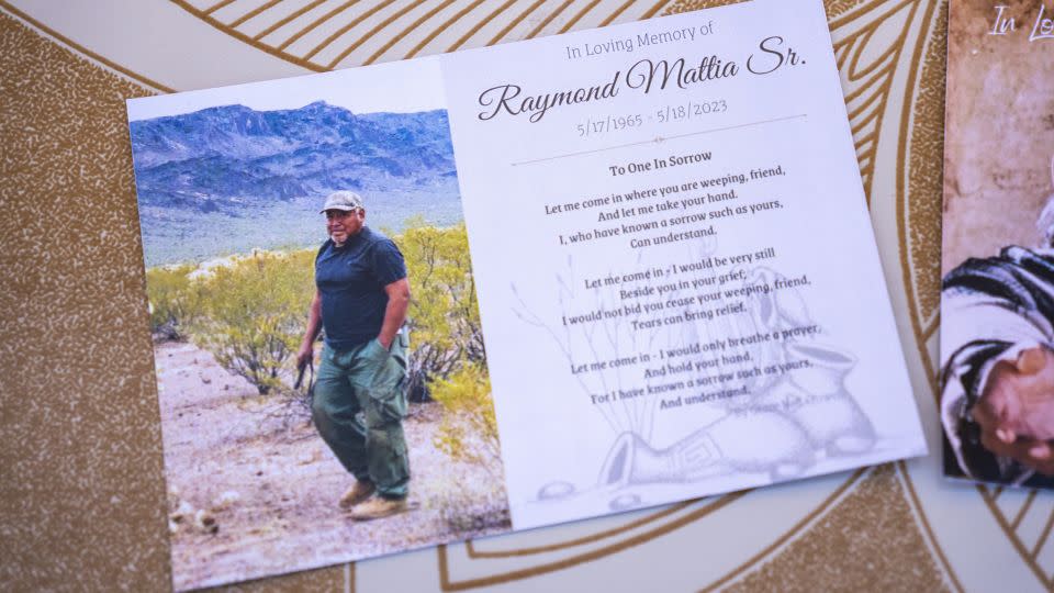 Raymond Mattia, 58, was an artist and ceremonial leader in the tribal nation. - Evelio Contreras/CNN