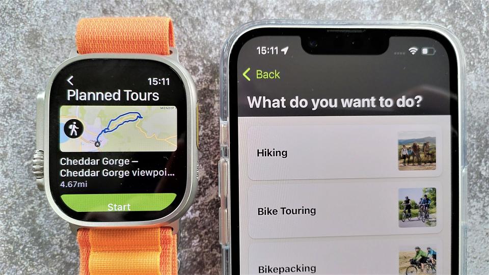 Apple Watch Ultra and iPhone 14