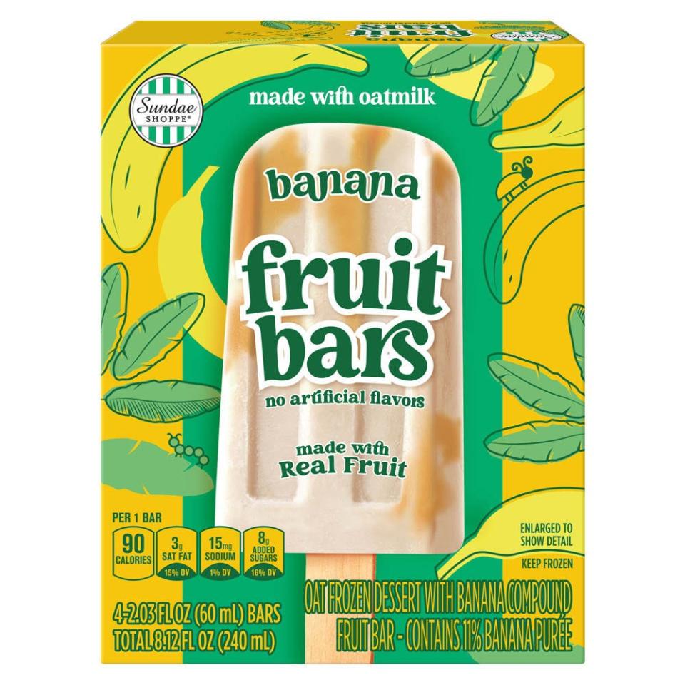 Banana fruit bars made with oat milk 