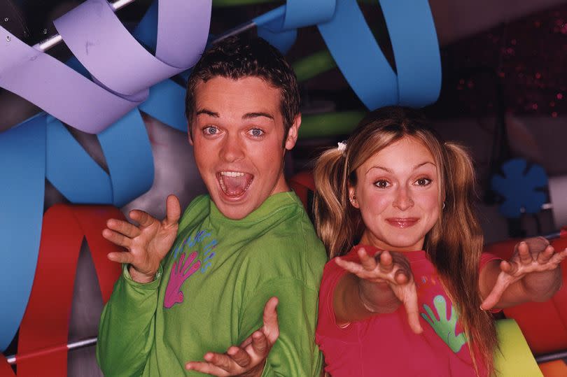 Stephen Mulhern and Fearne Cotton present Finger Tips in the early noughties
