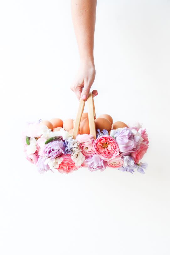 Fresh Flower Easter Basket