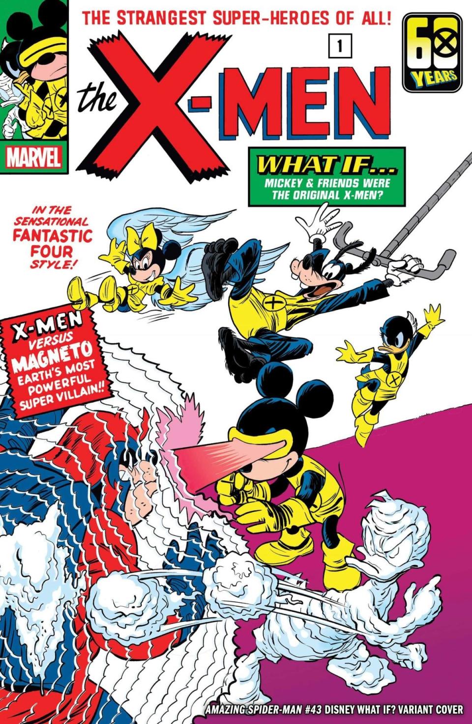 Disney Crossover with Marvel Comics to celebrate Avengers and X-Men - X-Men variant cover