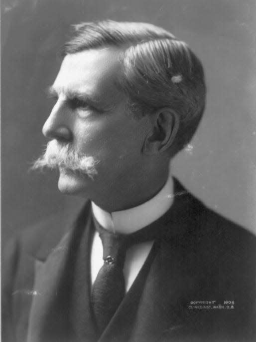 U.S. Supreme Court Justice Oliver Wendell Holmes Jr. in 1903, around the time he issued the majority opinion in Giles v. Harris. Holmes ruled that the U.S. Supreme Court could not enforce the provisions of the 14th and 15th amendments in Alabama. The ruling would close the courts to most voting rights challenges for nearly 60 years.