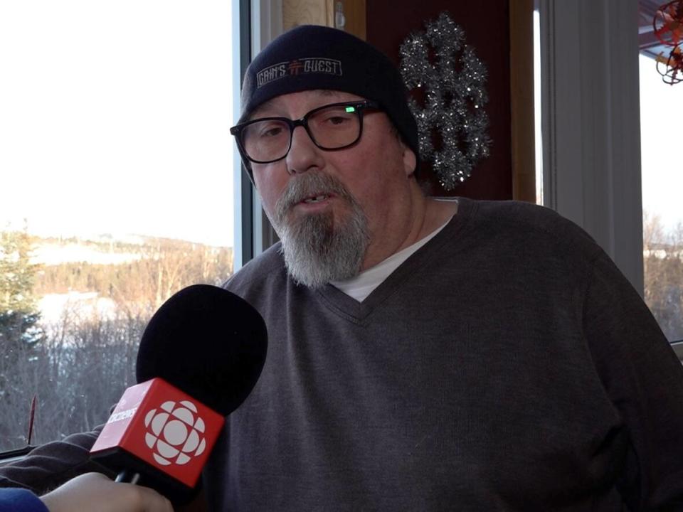 Eldon Wheaton, president of the White Wolf snowmobile club in Labrador City, is urging people to wait until ice is thick enough before heading out on their snowmobiles.  (Darryl Dinn/CBC - image credit)