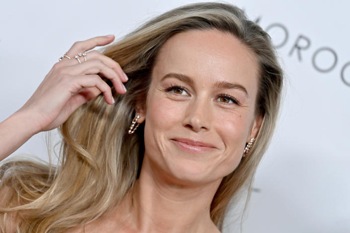 Brie Larson's rigorous training has left a mark on her beach body.  (Photo by Axelle/Bauer-Griffin/FilmMagic)