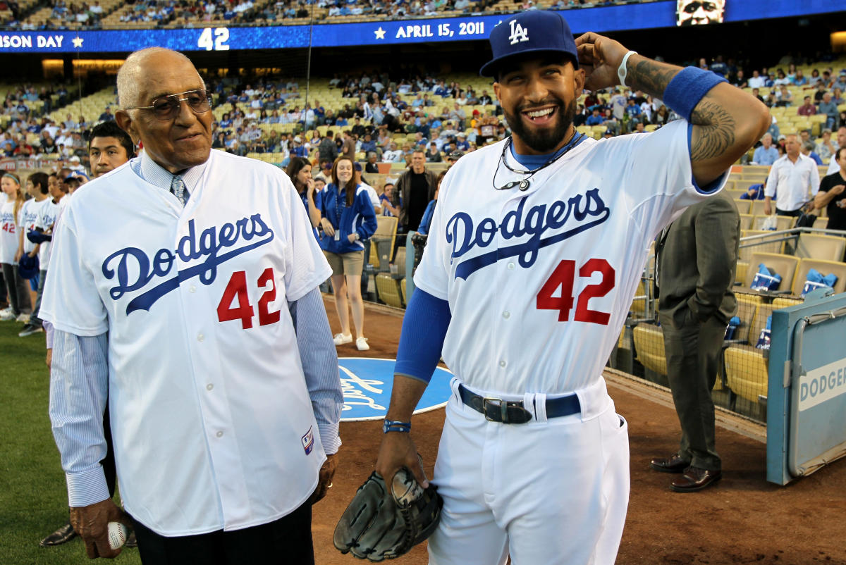 Matt Kemp of the Los Angeles Dodgers wears the Brooklyn Dodgers News  Photo - Getty Images