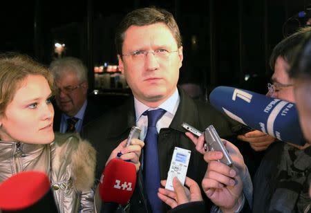 Russian Energy Minister Alexander Novak arrives for gas talks between the European Union, Russia and Ukraine at the EU Commission headquarters in Brussels October 30, 2014. REUTERS/Francois Lenoir