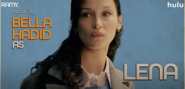 <em>Bella Hadid as Lena in the "Ramy" Season 3 trailer</em><p>Hulu</p>