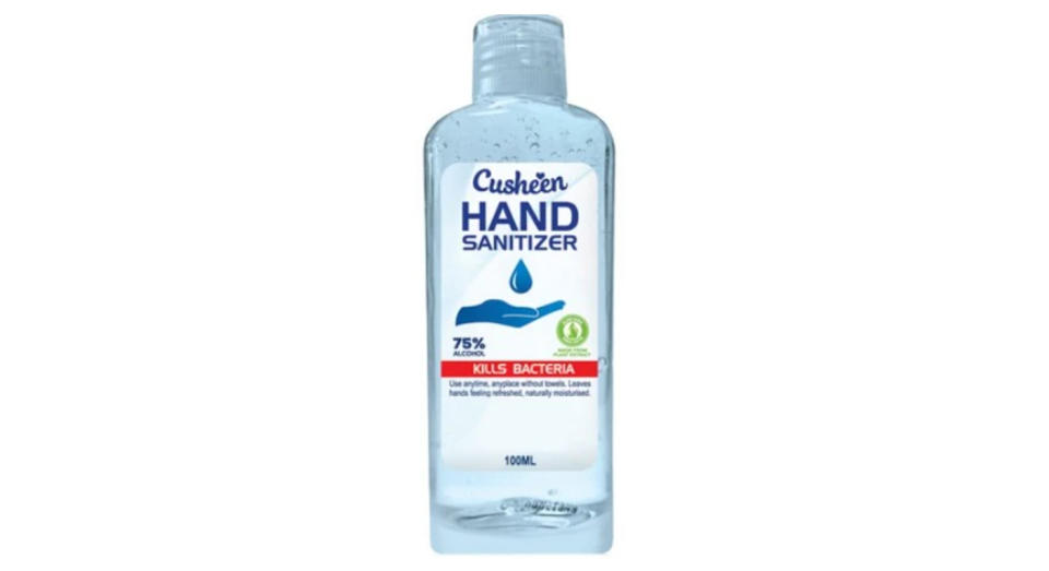 Cusheen Hand Sanitiser 75% alcohol 100ml