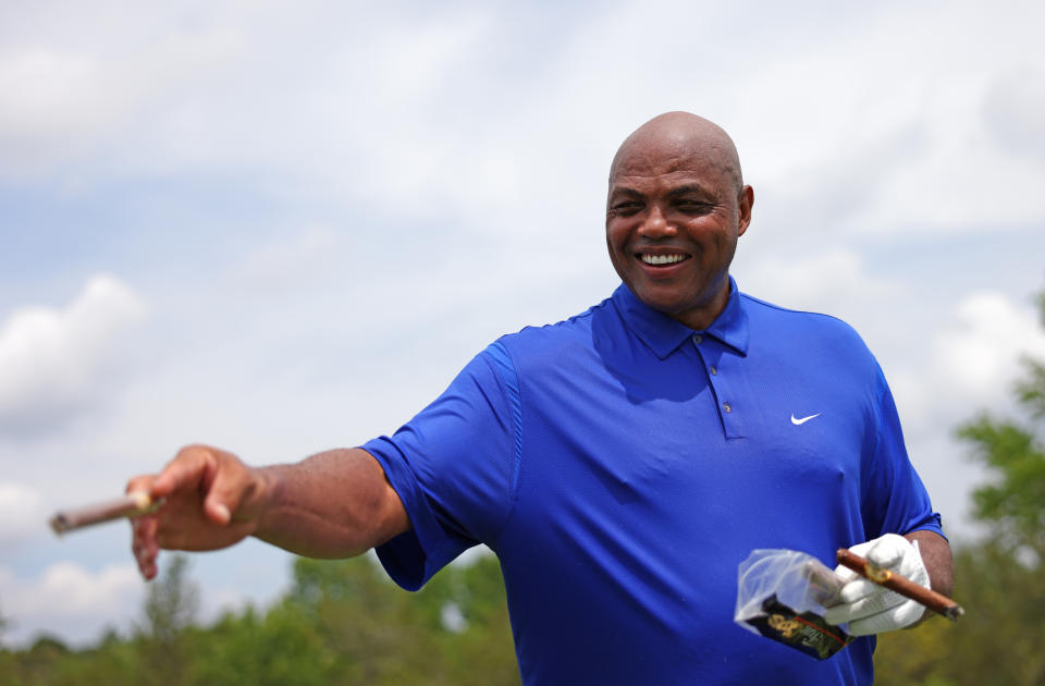 Charles Barkley at an LIV Golf event.