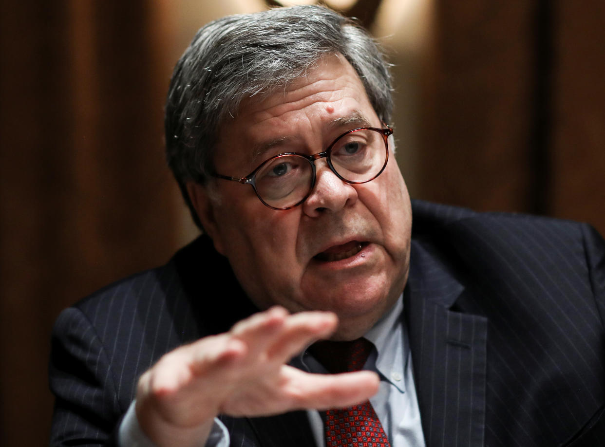 Former U.S. Attorney General William Barr. 