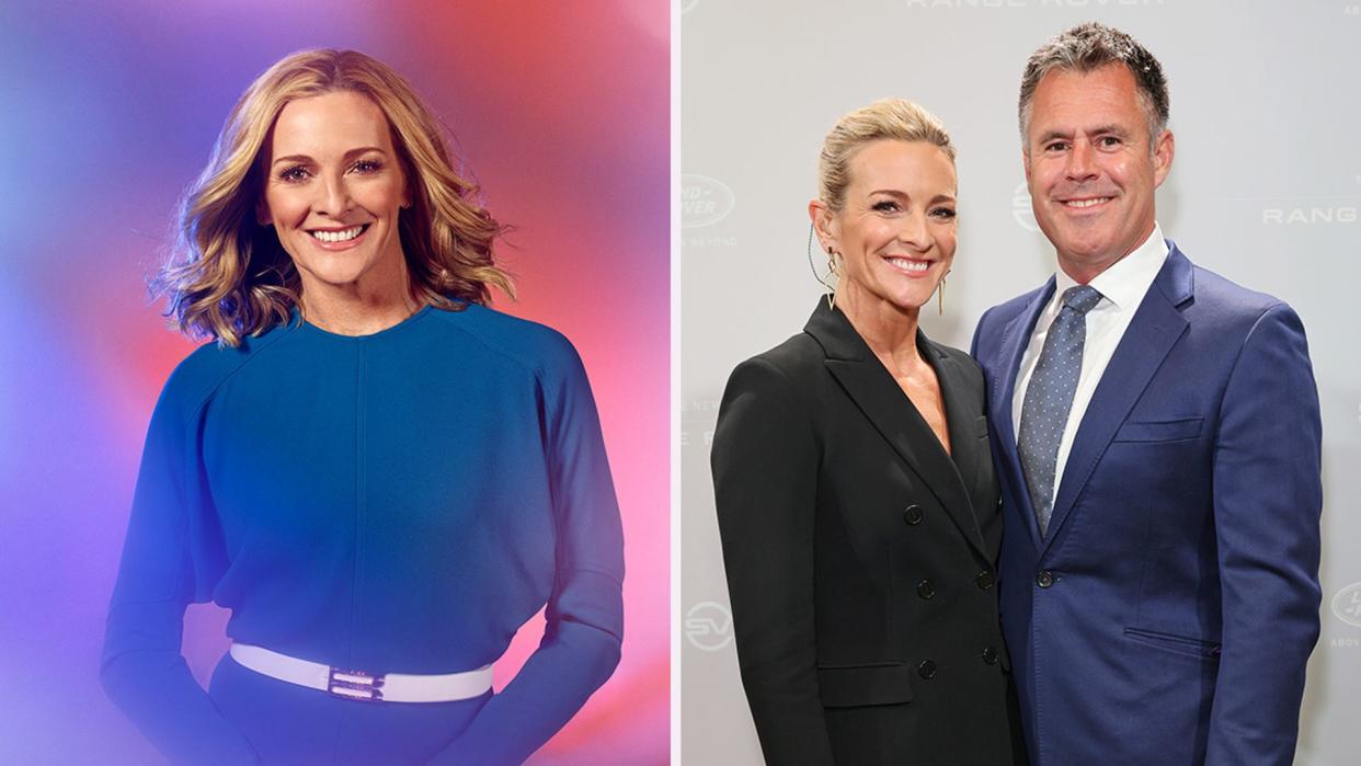 Gabby Logan, Gabby Logan and husband Kenny split image 