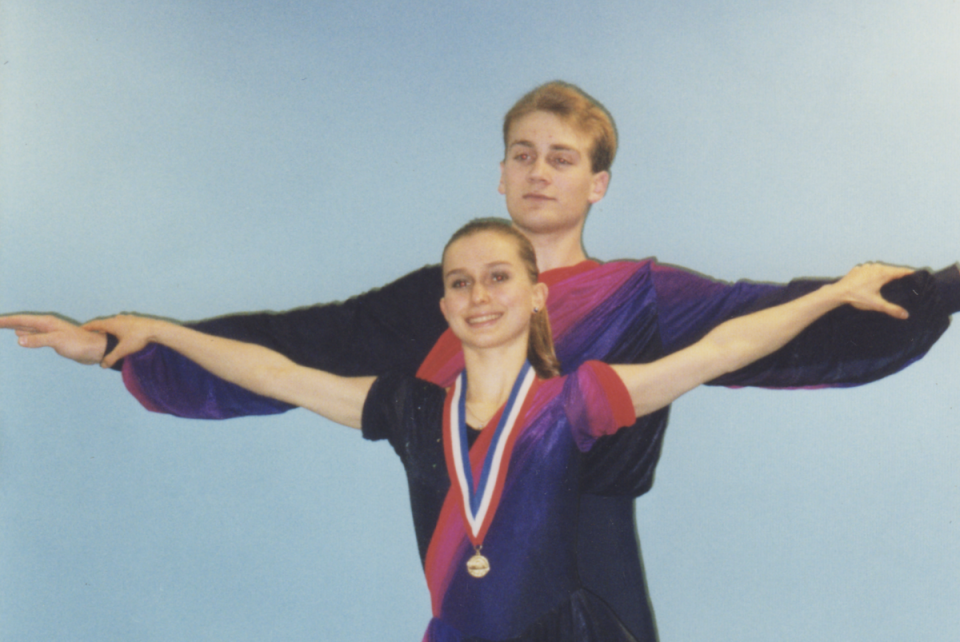 The author, Keri Blakinger, and her skating partner (Cynthia Blakinger.)