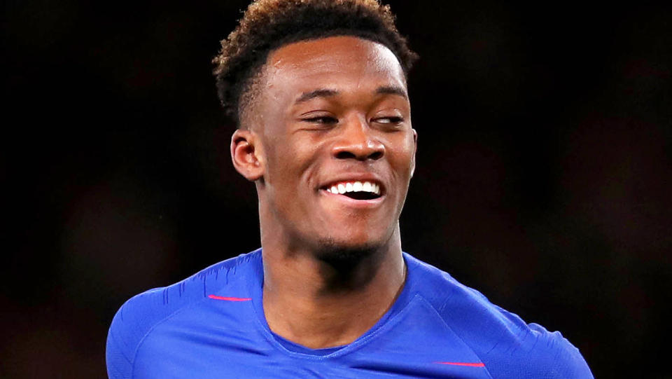 Callum Hudson-Odoi, pictured here in action for Chelsea in 2019.