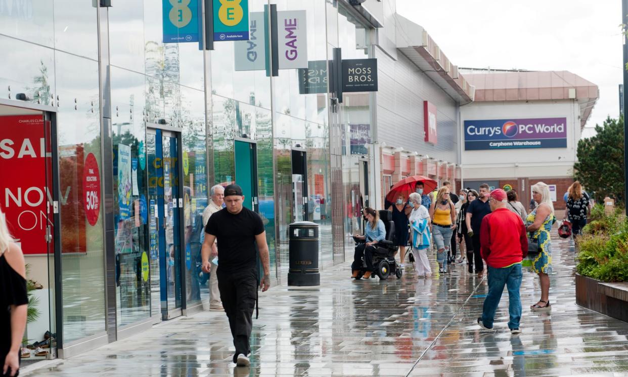 <span>Teesside Park. Retailers are feeling the effects of poor weather, depressed consumer confidence, working from home and online shopping.</span><span>Photograph: Jill Mead/The Guardian</span>