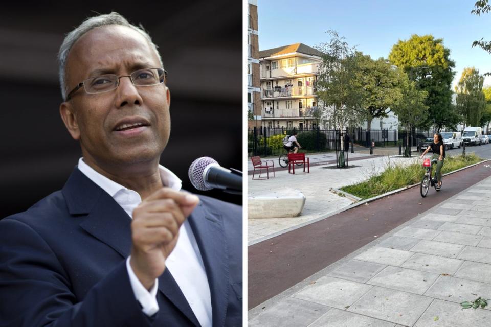 Lutfur Rahman has been pursuing a pro-car agenda  (ES composite( AFP/ Safer Streets) )