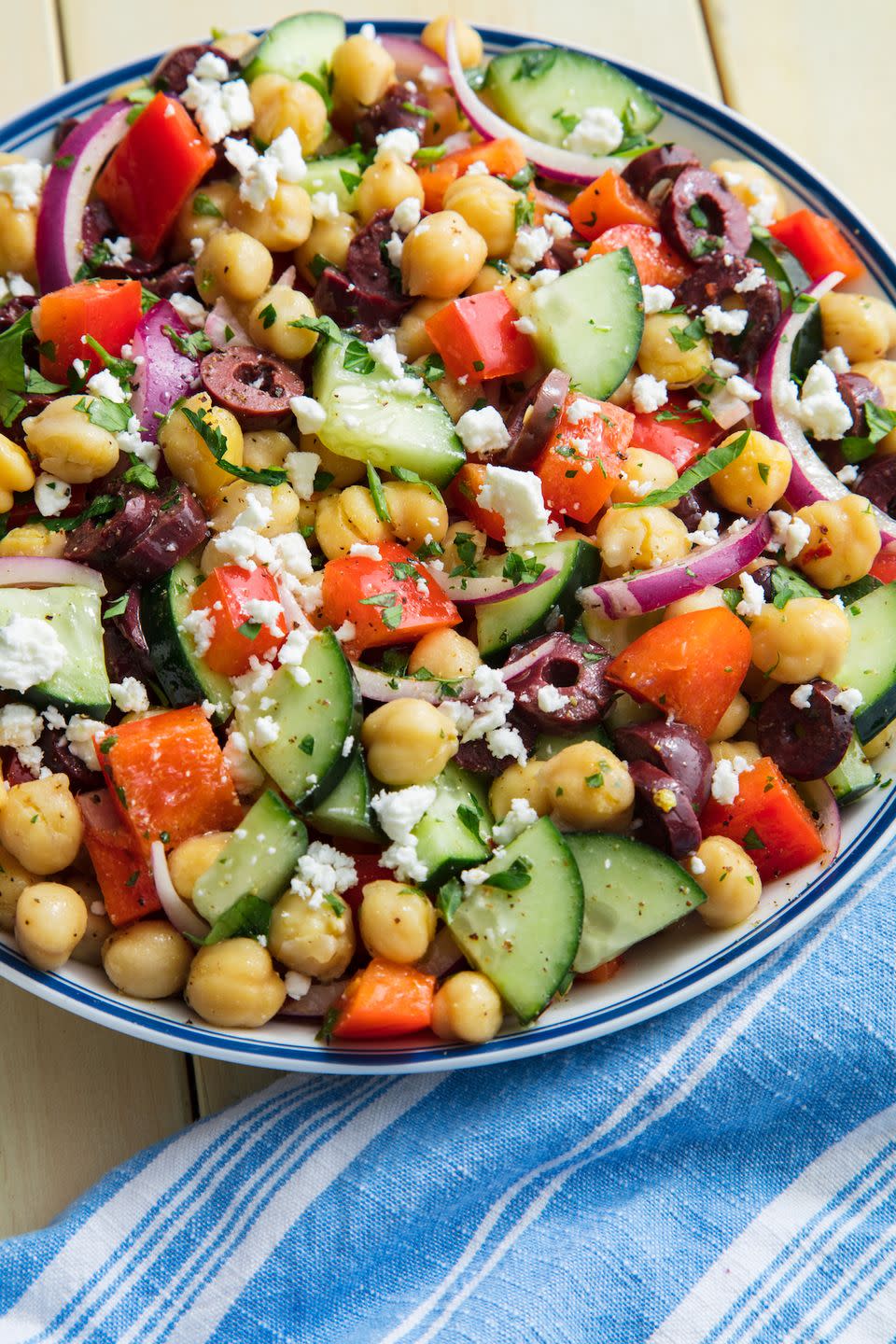 <p>Get transported to the Mediterranean.</p><p>Get the recipe from <a href="https://www.delish.com/cooking/recipe-ideas/a19885314/mediterranean-chickpea-salad-recipe/" rel="nofollow noopener" target="_blank" data-ylk="slk:Delish;elm:context_link;itc:0;sec:content-canvas" class="link ">Delish</a>.</p>