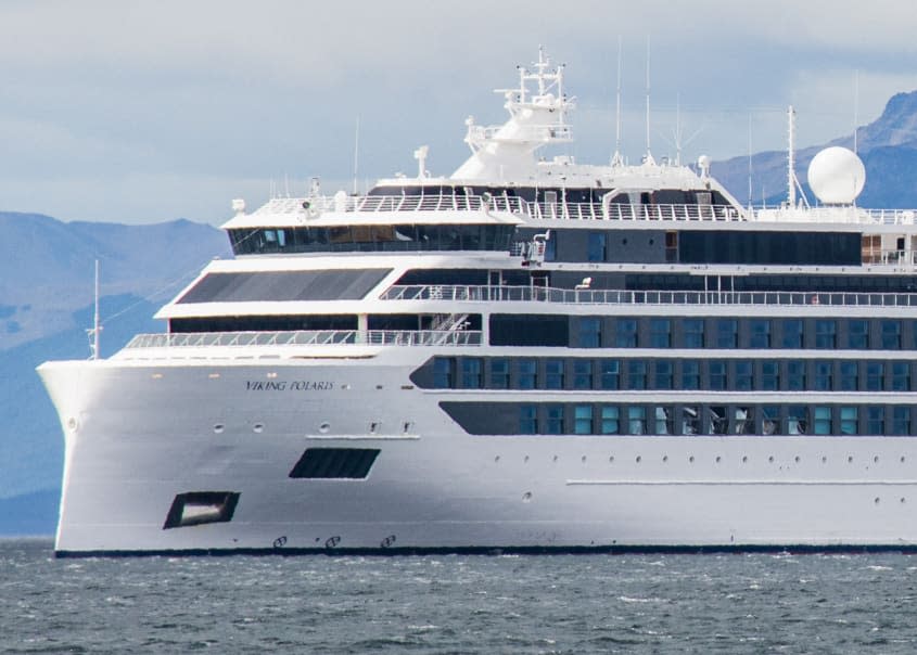 The Viking Polaris is seen after being damaged by a rogue wave. 