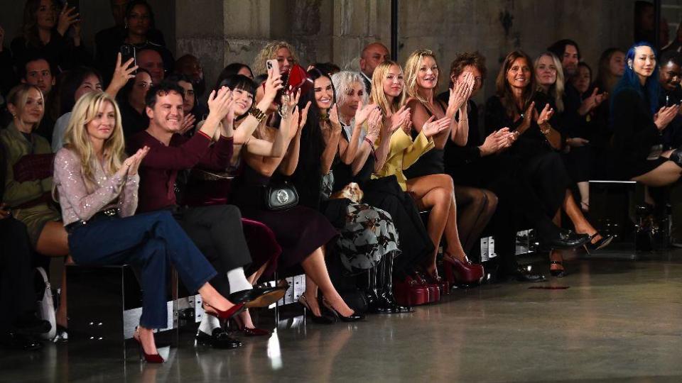 Leah Williamson, Andrew Scott, Demi Moore, Debbie Harry, Lila Moss and Kate Moss attend the Gucci Cruise 2025 Fashion Show at Tate Modern on May 13, 2024 in London, England.