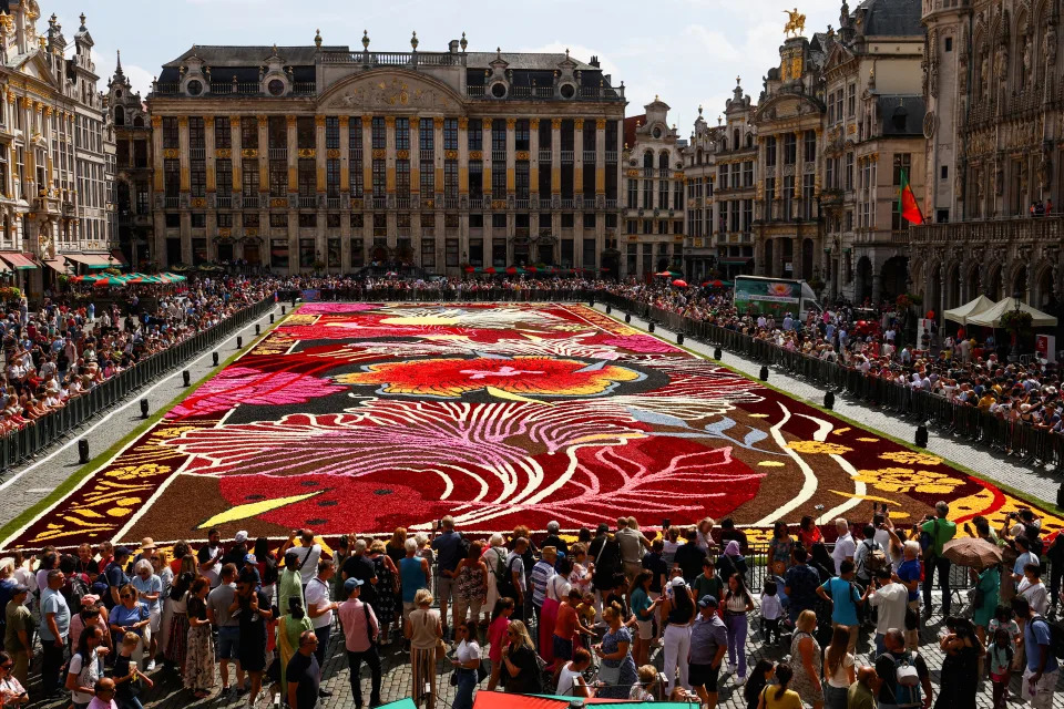 La alfombra de flores ''Art Nouveau'' en Bruselas