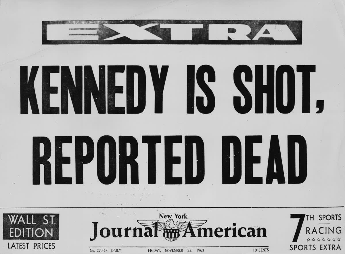 The front page of the New York American Journal announcing the shock news (Getty Images)