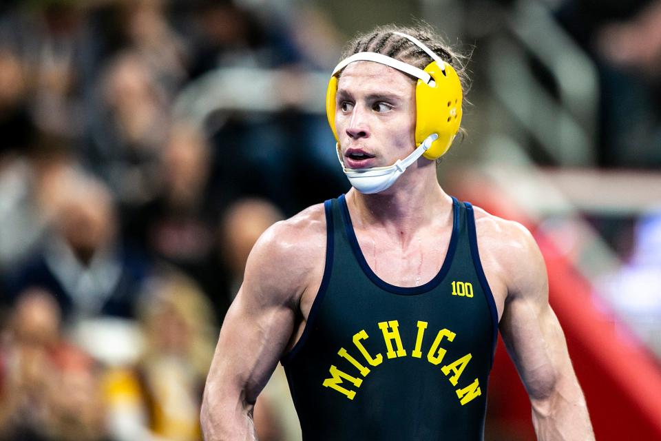 Nick Suriano won the 2022 NCAA title for Michigan at 125 pounds.