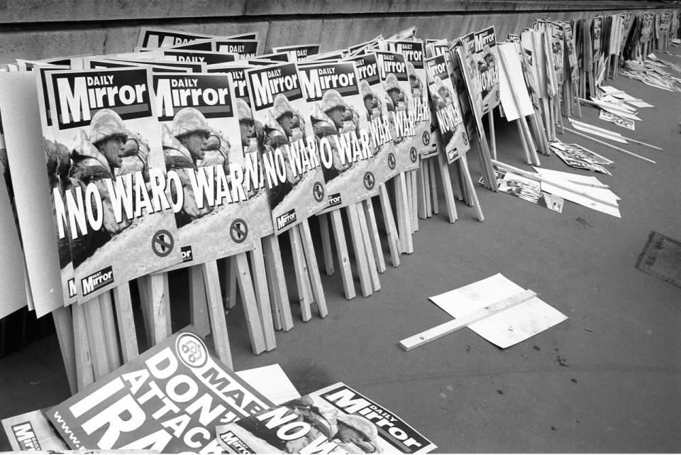 The Daily Mirror was one of the few national newspapers opposing the attack on Iraq