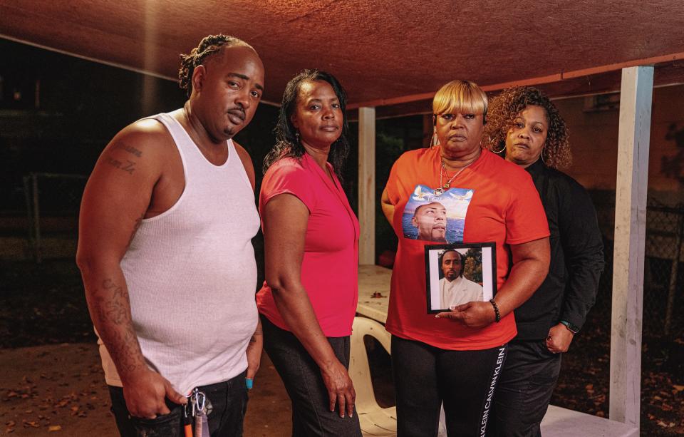 Dontrunner Robinson's family: Myron Robinson, Jerry Ann Richard, Casa Bean Robinson and Jessica Binning. Robinson died during a no-knock raid in 2013. His family has been trying to get answers ever since.