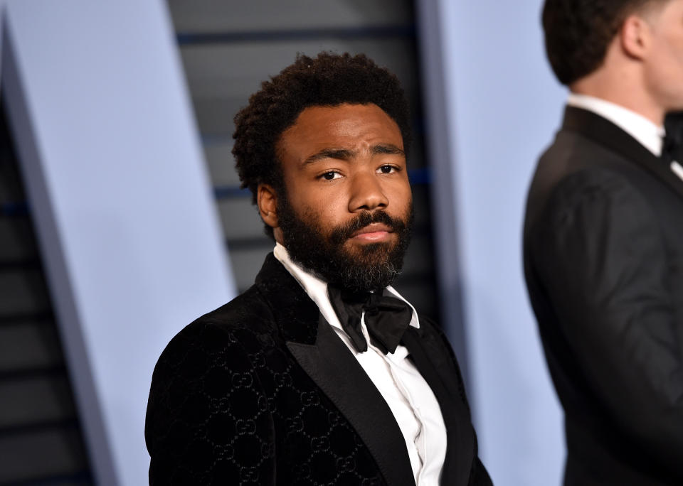 Donald Glover at the 2018 <em>Vanity Fair</em> Oscar Party on March 4 in Beverly Hills. (Photo: John Shearer/Getty Images)