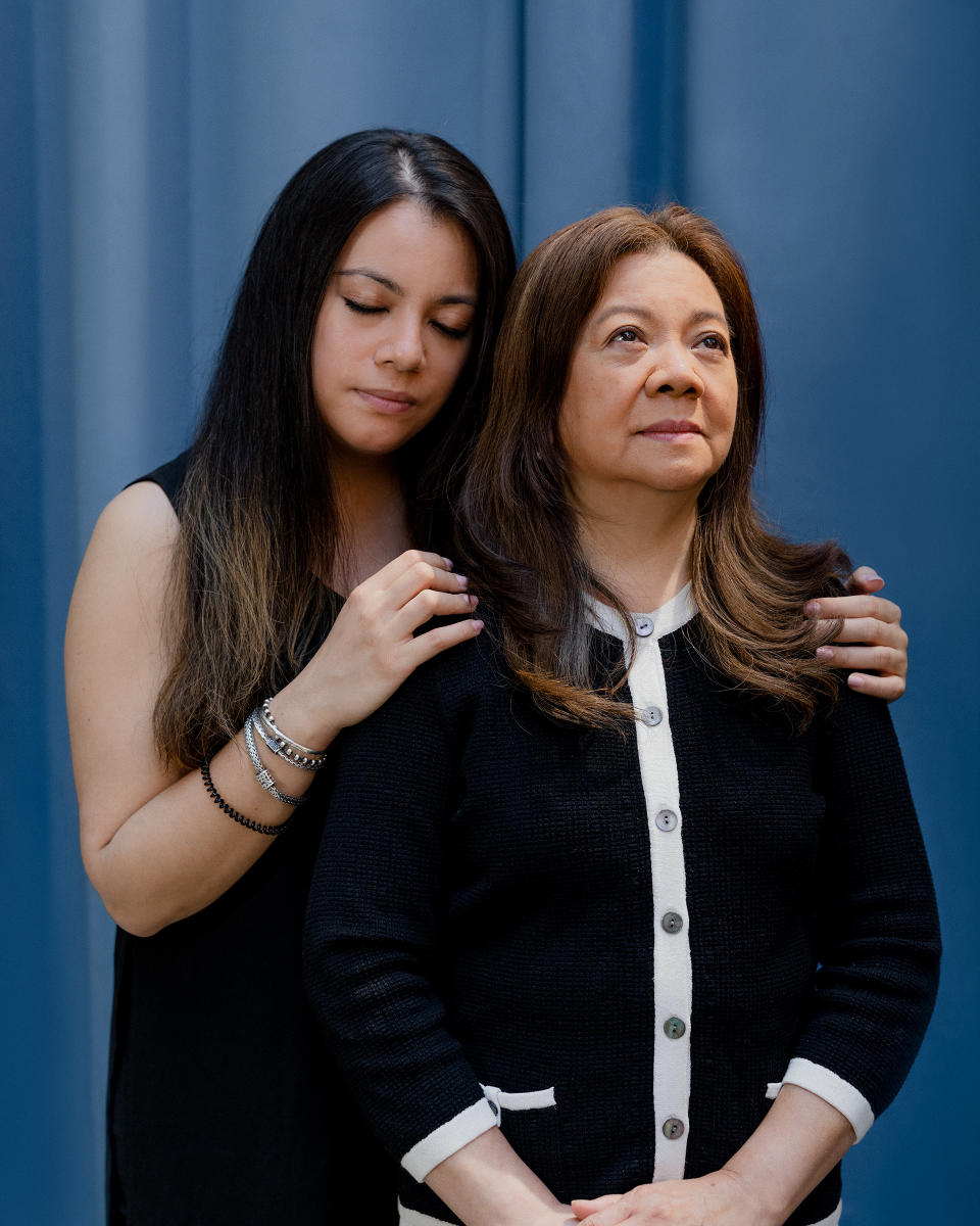 <strong>‘WHAT MAKES AMERICA SO BEAUTIFUL.'</strong> Elizabeth Kari, 32, closes her eyes as she holds her mother Vilma Kari, 66, inside her lower-Manhattan apartment building on May 21. It’s a rare moment of rest for Elizabeth, who took a two-month leave from her fashion-industry job to be her mother’s caretaker after Vilma was brutally attacked. On March 29, while she was walking to church, a man kicked her to the ground, stomped on her face and shouted, “You don’t belong here!” Because Vilma suffered serious injuries including a fractured pelvis, Elizabeth, her only child, moved her mother into her home and had to help her with basic tasks like sitting up, using the bathroom, even slowly adjusting her legs, inch by inch, to find less painful positions. “The first week, every movement she made was with me,” says Elizabeth, who also assumed the role of her mother’s emotional bodyguard, initially shielding her from any news coverage of the high-profile attack, which Vilma is still processing. “This, I feel, is the scariest time for me to be an Asian,” says Vilma, who moved to the U.S. from the Philippines nearly 40 years ago. “I never felt that before.” In May, Elizabeth created a campaign called AAP(I belong) in her mother’s honor to allow people who have encountered anti-Asian hate to anonymously share their stories online—and to subvert the attacker’s racist phrase. “I don't think it’s anyone’s right to tell anyone they don’t belong in America. That’s the cornerstone of what America is,” Elizabeth says. “And that’s what makes America so beautiful.”<span class="copyright">Emanuel Hahn for TIME</span>